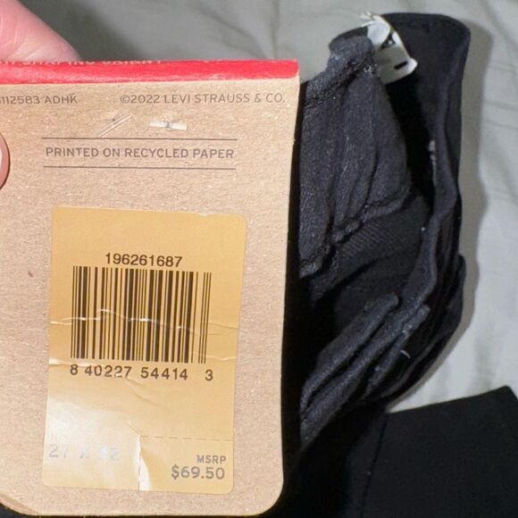 Levi’s Black Slim Fit Shaping skinny Full Length Jeans size 27x32- brand new! - Picture 4 of 14
